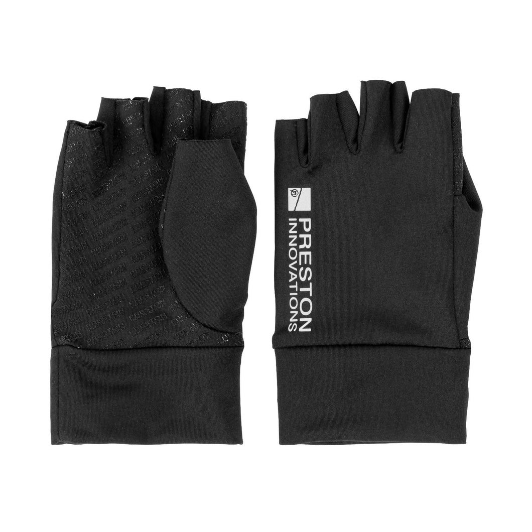 Preston Innovations Lightweight Gloves Fingerless Winter Fishing Gloves Black