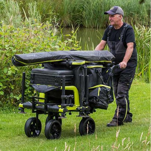 Matrix 4 Wheel Compact Transporter Match Carp Fishing Barrow Trolley GTR009