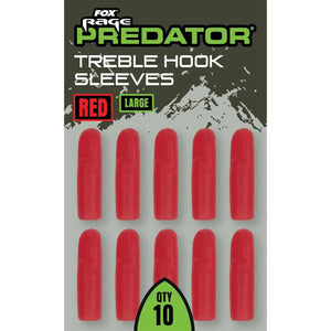 Fox Rage Predator Red Treble Hook Sleeves Protector Large Pike Fishing FAC102