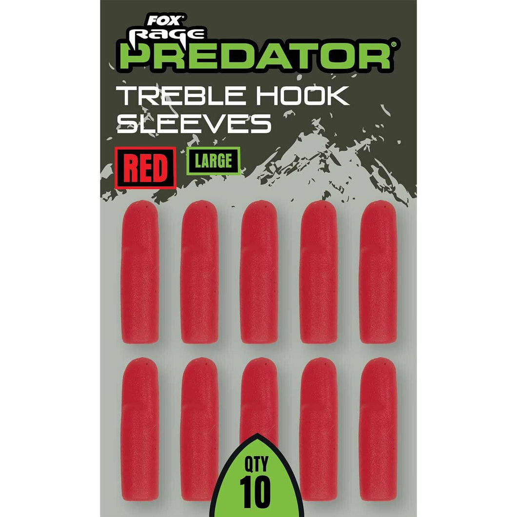 Fox Rage Predator Red Treble Hook Sleeves Protector Large Pike Fishing FAC102