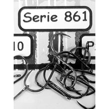 Load image into Gallery viewer, Tubertini Series 861 Barbless Eyed Black Chrome Match Carp Fishing Hooks H861
