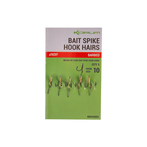 Korum Bait Spike Hook Hairs Barbed Pack of 5 Carp Fishing Hair Rig All ...
