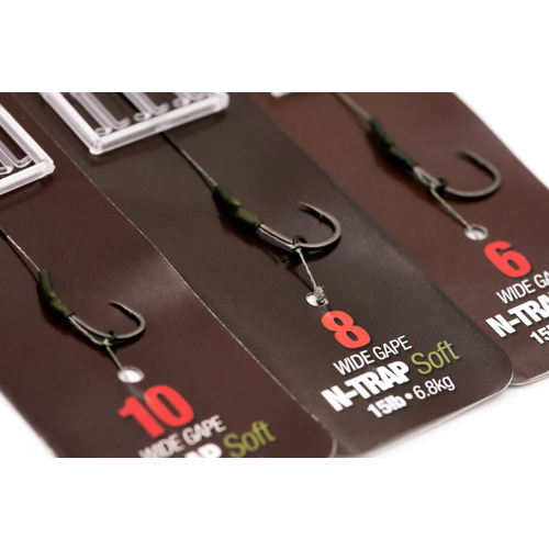 Korda N-Trap DF Carp Rig Wide Gape Barbless Fishing Ready Tied Rigs Al ...