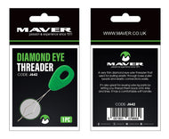 Maver Diamond Eye Short Fine Fishing Threader For Beads Silcone Stops