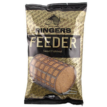 Load image into Gallery viewer, Ringers Sweet Fishmeal Feeder Natural Or F1 Black Fishing Groundbait 1kg
