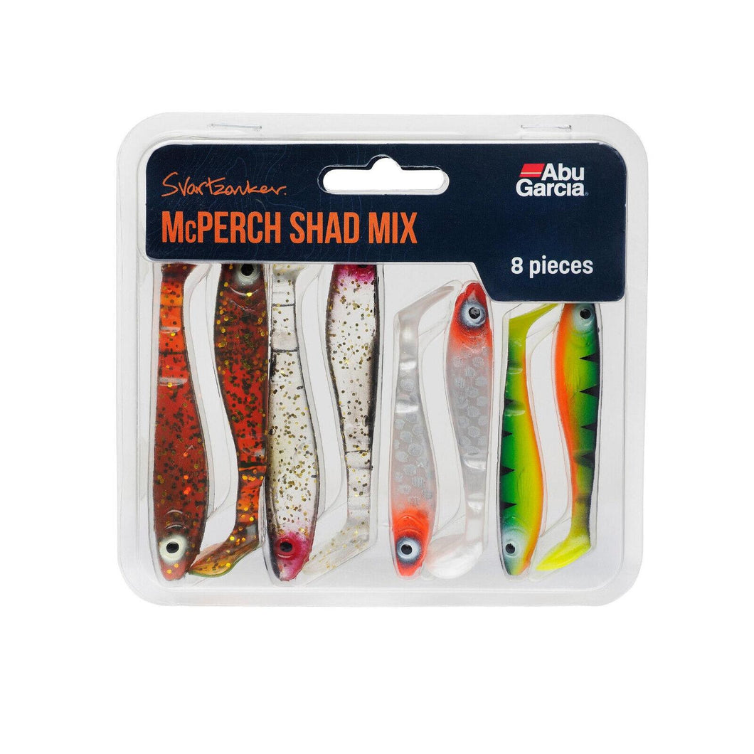 Abu Garcia Svartzonker McPerch Shad Mix Assorted Colours 8pcs Fishing