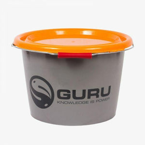 Guru 18L Bait Bucket with Lid Grey for Ground Bait Carp Fishing