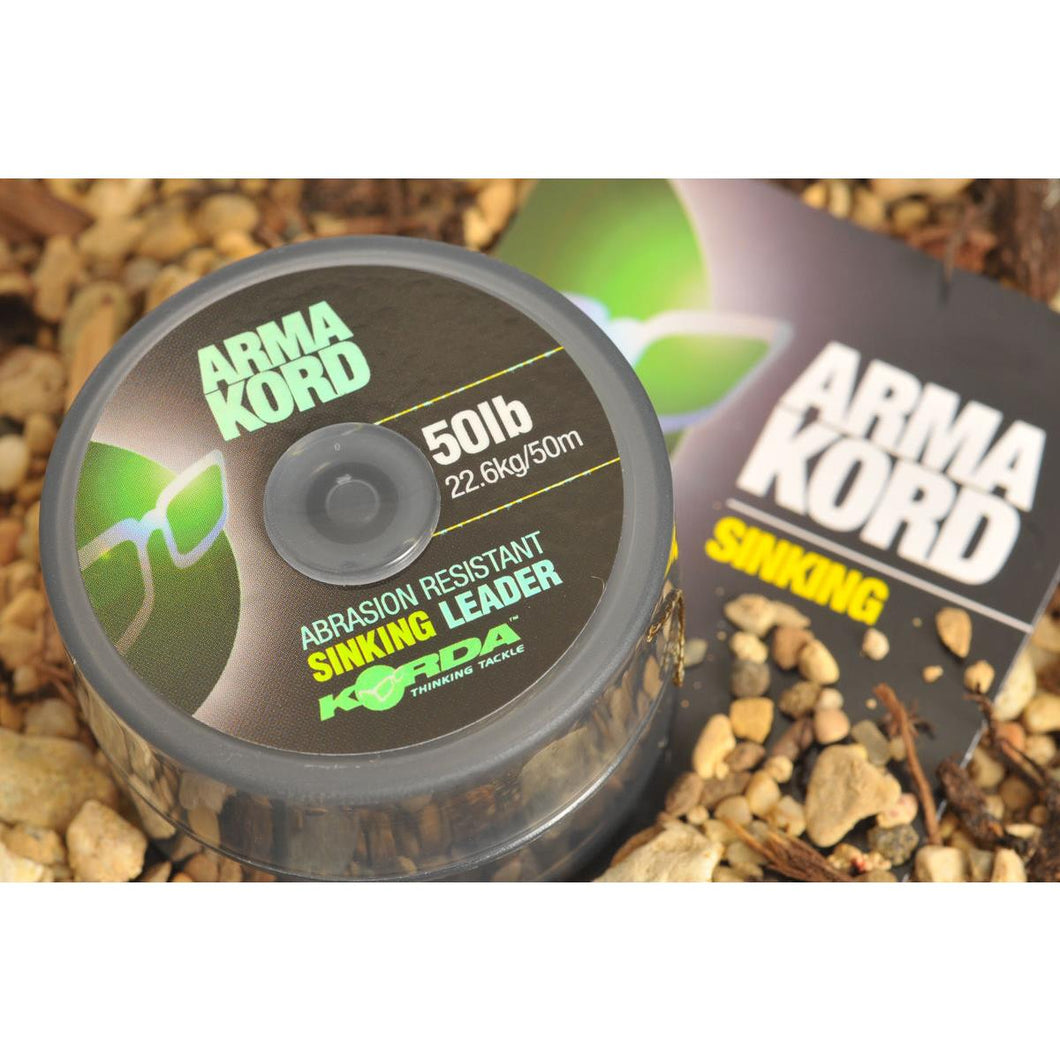 Korda Arma Kord Sinking Braided Shock Leader 50lb 50m Fishing Tackle