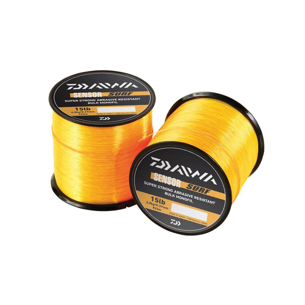 Daiwa Sensor Surf Orange Mono Sea Fishing Line Hi-Viz Monofilament Bulk Spool