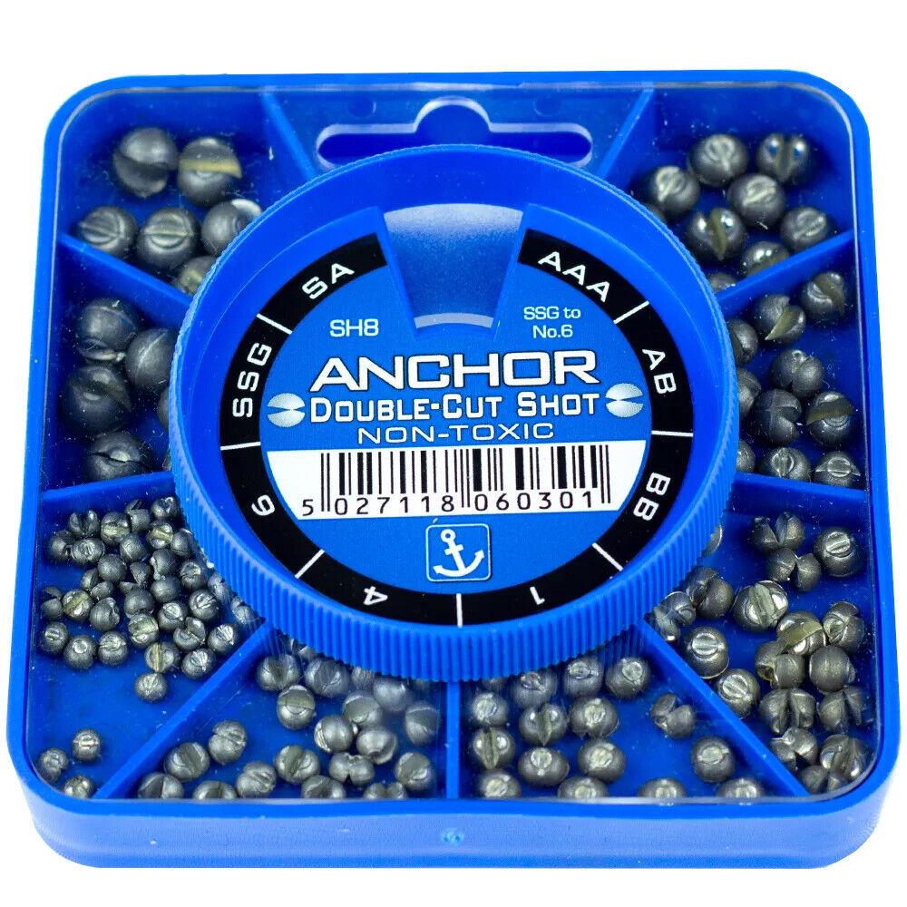Anchor Tackle 8 Division Dispenser Double Cut Split Shot Carp Fishing Weights