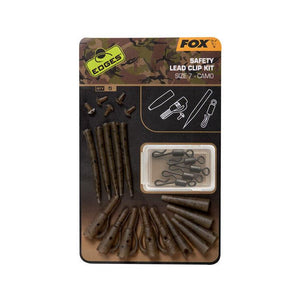 Fox Edges Camo Safety Lead Clip Kit Size 7 Carp Fishing Tackle Rig Kit CAC780