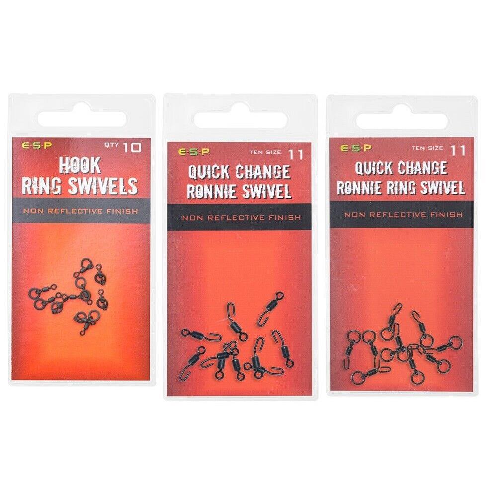 ESP Swivels Hook Ring Ronnie Quick Change 10pcs Fishing Terminal Tackle