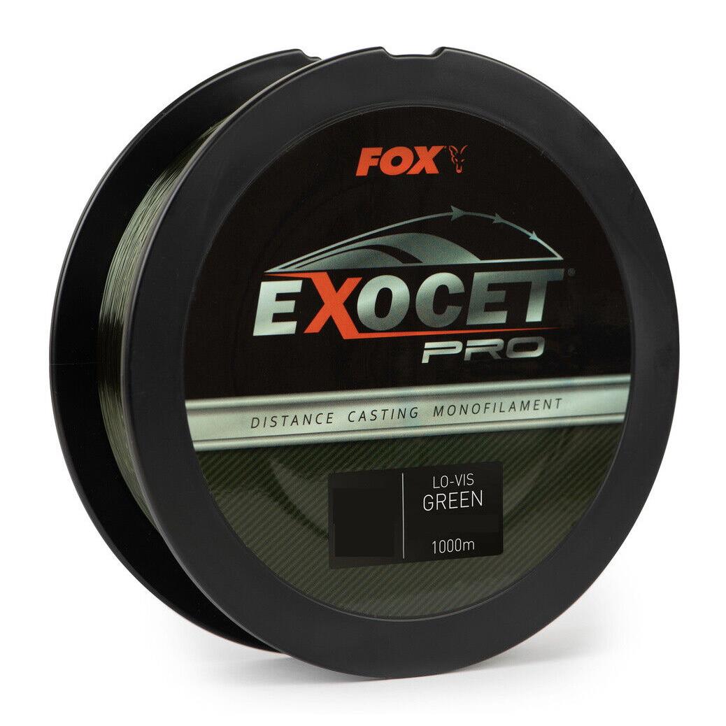 Fox Exocet Pro Mono Monofilament Spool Line 1000m Low Vis Green Fishing