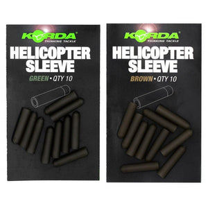 Korda Helicopter Sleeve Heli Rubber Brown or Green Carp Fishing Terminal Tackle