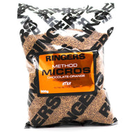 Ringers Chocolate Orange Method Micros Carp Fishing Bait Pellets 900g