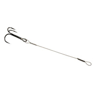Effzett 7x7 Uncoated Stinger Steel Wire Treble Hooks Pike Predator Fishing