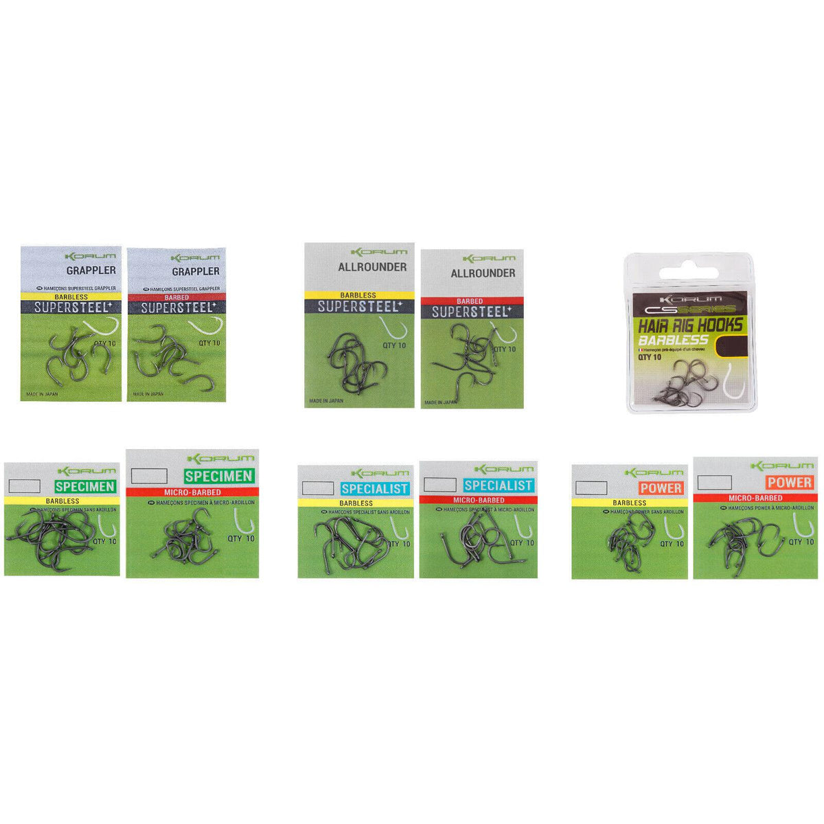 Korum Hooks Xpert Supersteel CS Series Grappler Allrounder Carp Fishin ...