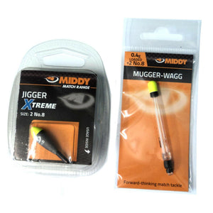 Middy Mugger-Wagg or Jigger Xtreme Assorted Sizes Float F1 Carp Fishing