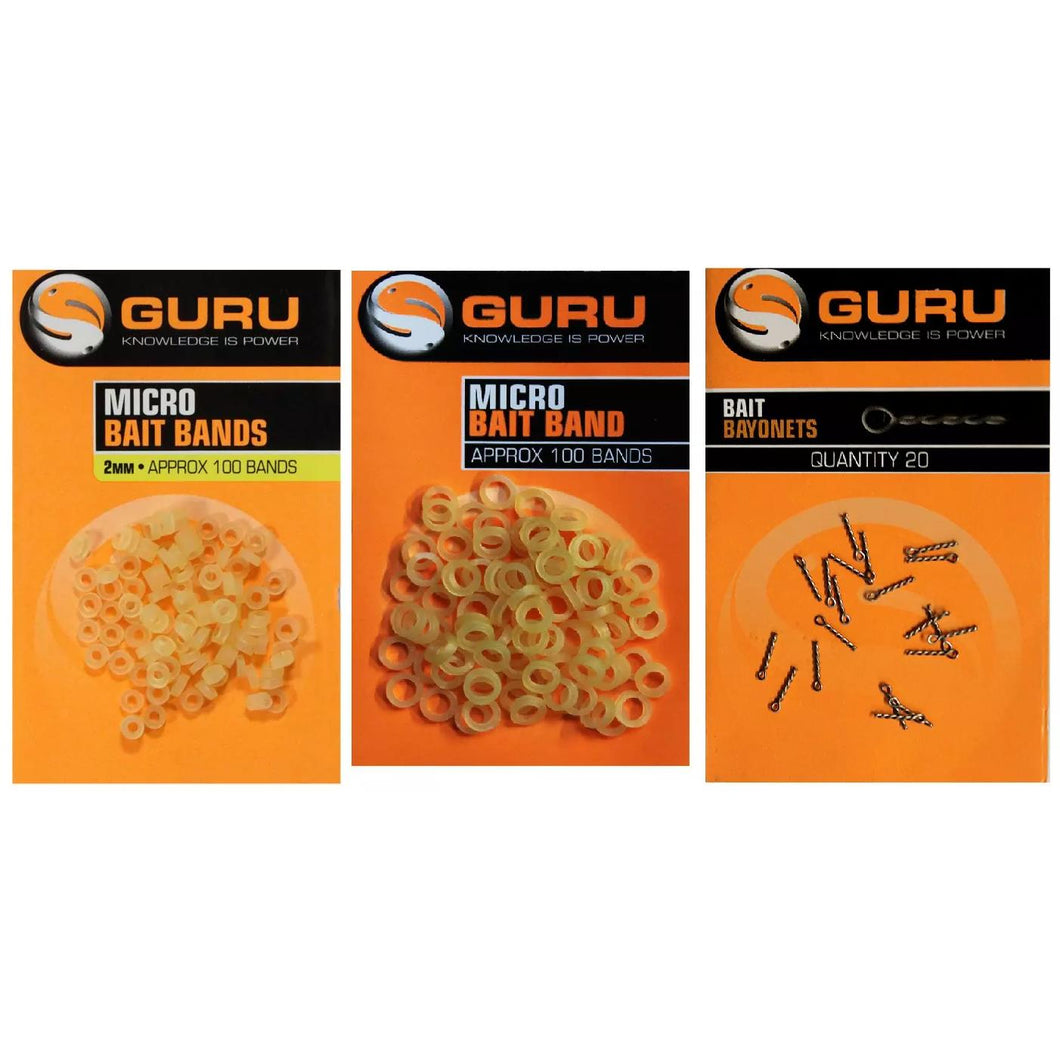 Guru Micro Bait Bands 2mm or 4mm or Bait Bayonets Carp Fishing Terminal Tackle