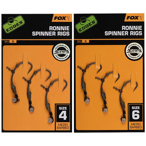 Fox Ronnie Spinner Rigs Micro Barbed 3pcs Fishing Terminal Tackle