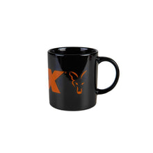 Load image into Gallery viewer, Fox Ceramic Mug Black &amp; Orange Logo Tea Coffee Hot Drinks Cup Carp Fishing
