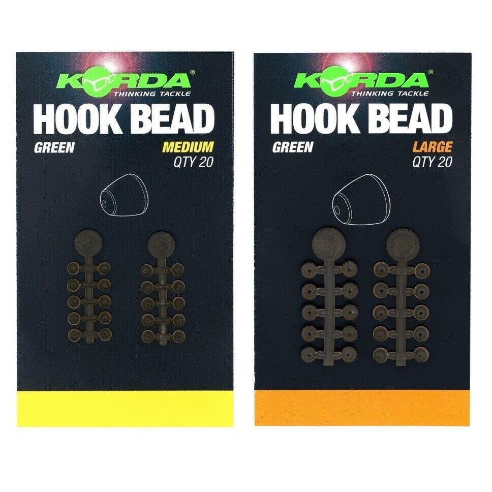 carp fishing hook beads Korda Hook Bead Medium or Large 20pcs Carp Fishing Terminal Tackle