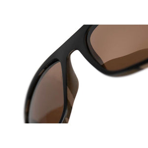 Fox Avius Carp Fishing Polarised Sunglasses Black/Camo - Brown Lense CSN050