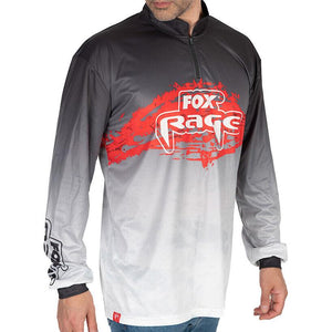 Fox Rage Long Sleeve Quarter-Zip Performance Top UV Protection Fishing T-Shirt