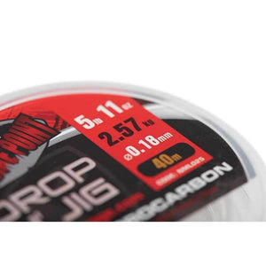 Fox Rage Strike Point Drop N Jig Fluorocarbon Line Pike Fishing Lure Leader 40m