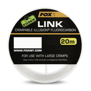 Fox Edges Link Illusion Fluorocarbon Hooklength 20m Spool Fishing