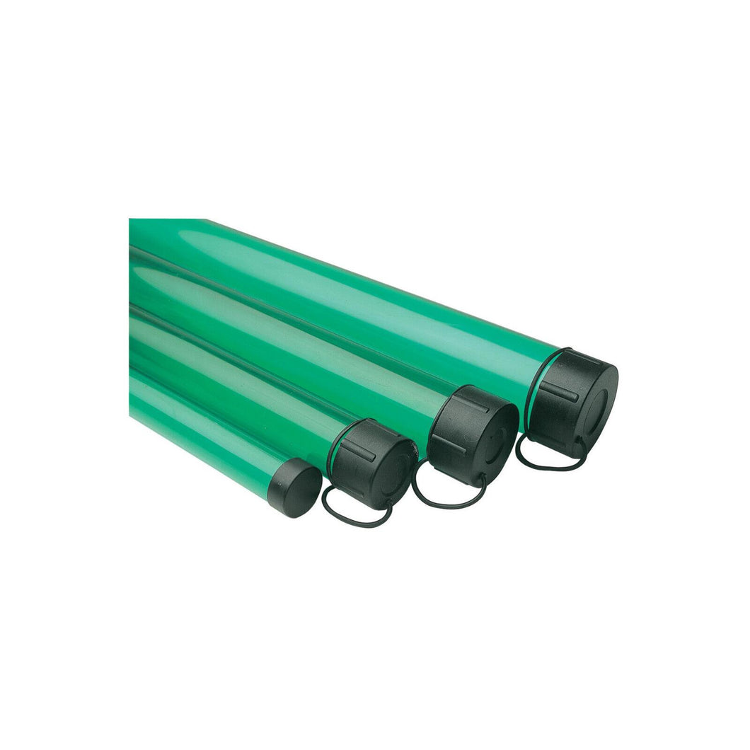 Leeda 6ft Green Rod Tubes for Fishing Rods Poles Kits Storage Tube With End Caps
