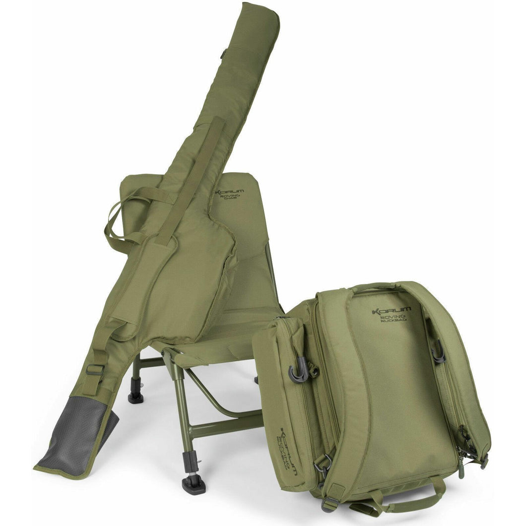 Korum Roving Kit Chair Ruckbag and Sling Specimen Fishing Luggage Set