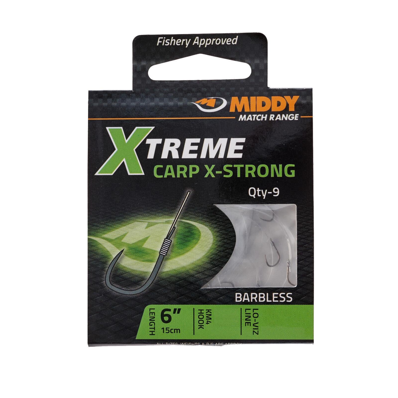 Middy Xtreme Carp X-Strong 6 Rigs 8pcs Fishing Terminal Tackle