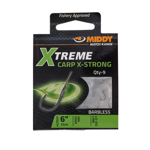 Middy Xtreme Carp X-Strong 6" Rigs 8pcs Fishing Terminal Tackle