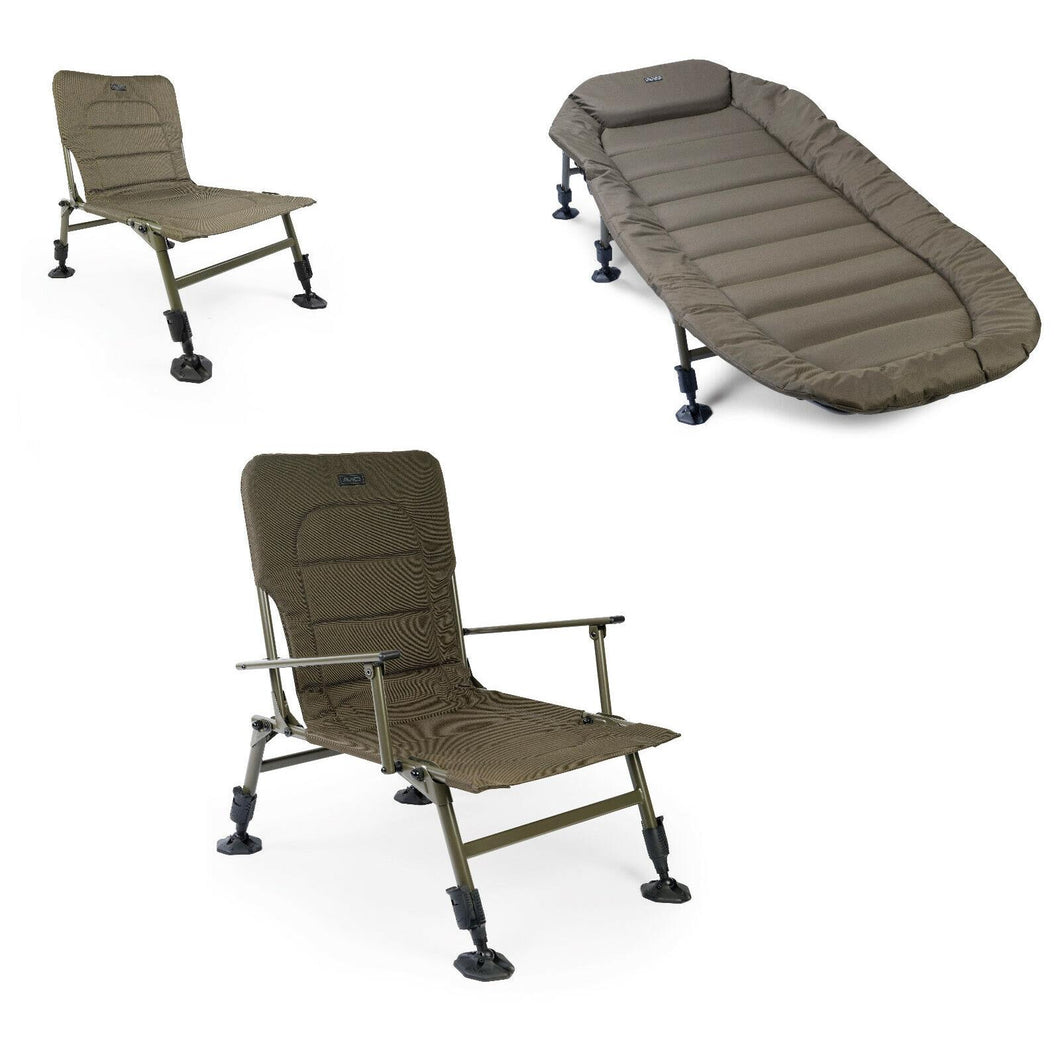 Avid Carp Ascent Range Day Chair Recliner Bed Arm Chair Carp Fishing