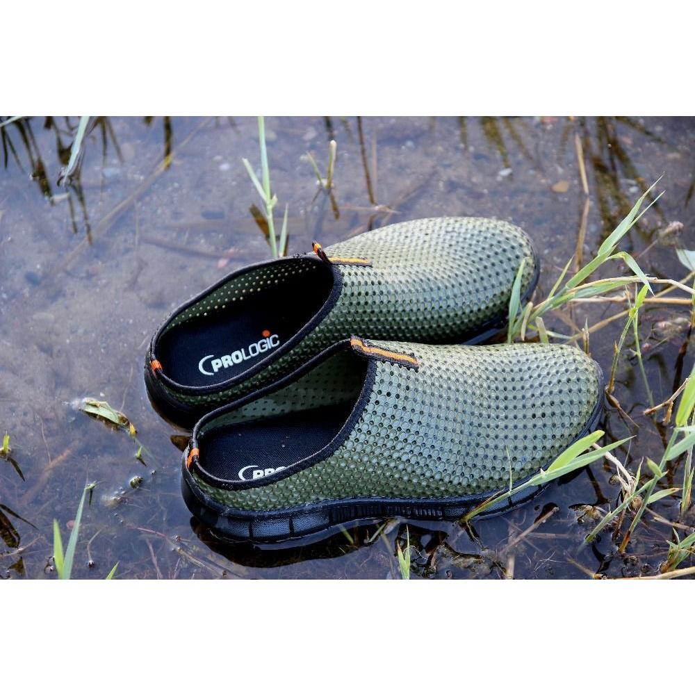 Prologic Bank Slippers Green Carp Fishing Slip-On Bivvy Shoe Lightweight UK 7-12