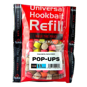 Fjuka Hookable Pop-ups Mixed Colours Refill 4-11mm Carp Fishing Hookbait Baits