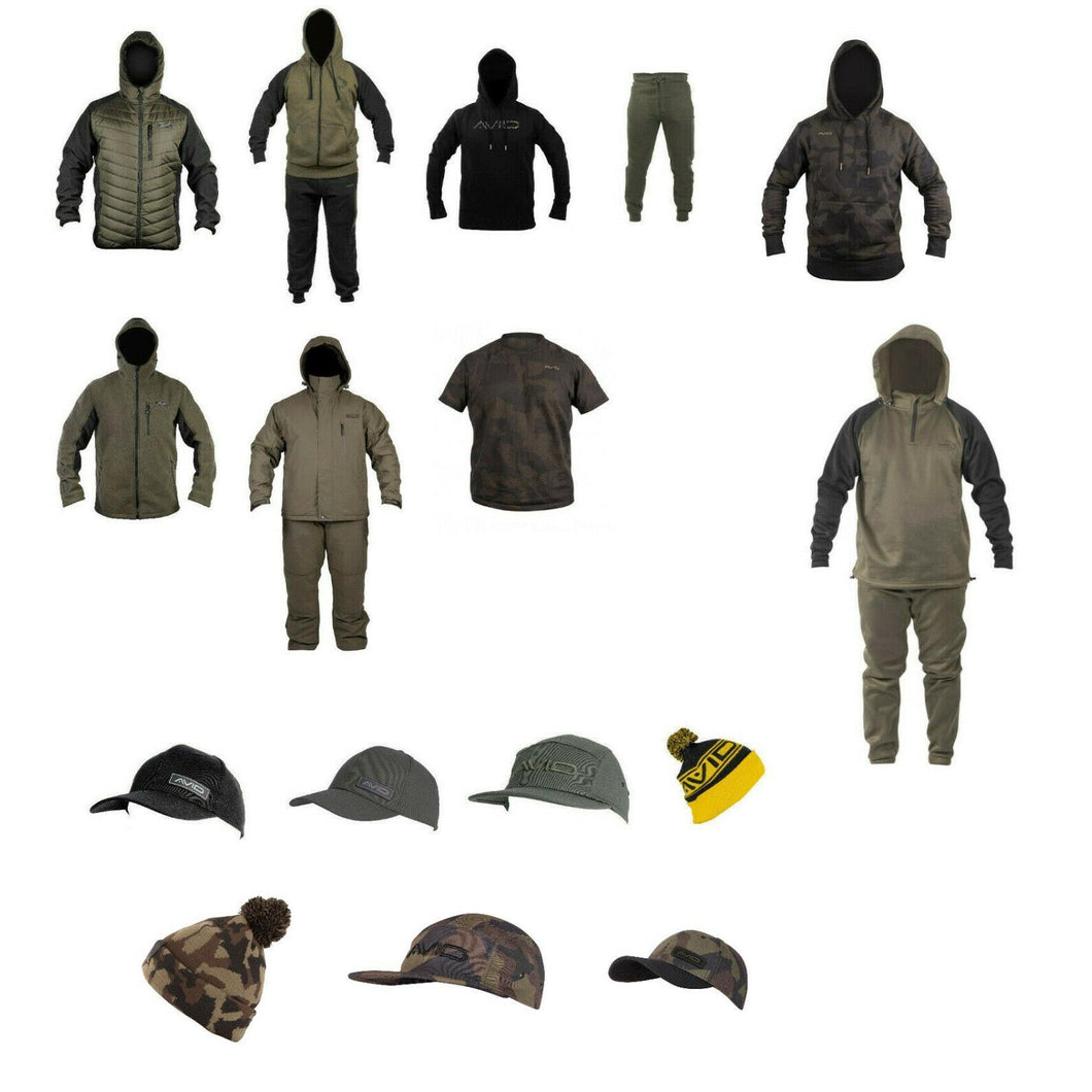Avid Carp Range Clothing Hat Jacket Suit Hoodie Joggers T-shirt Cap Fishing