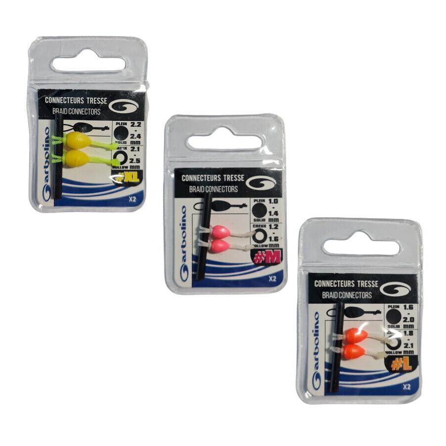 Garbolino Braided Connectors Carp Pole Fishing Elastic Connector All Sizes