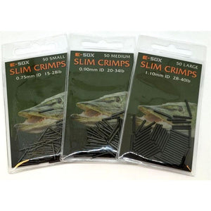 Drennan Slim Crimps All Sizes 50pcs Rig Connectors Pike Predator Fishing