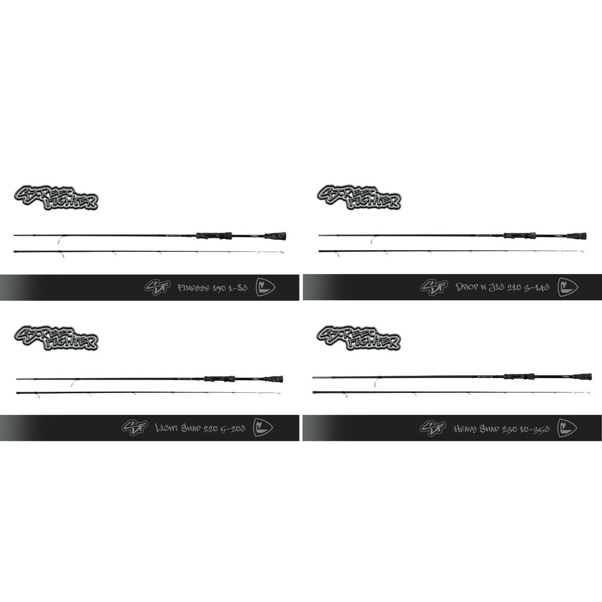 Fox Rage Street Fighter Rod Finesse Drop Jig Light Heavy Shad Lure Fis ...