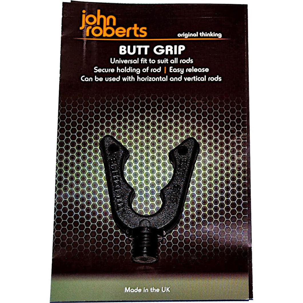John Roberts Butt Grip Rest Black Carp Fishing Rod Gripper Universal Rear Rest