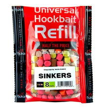 Load image into Gallery viewer, Fjuka Sinkers Mixed Colours 4mm 6mm 8mm 11mm Refill Carp Fishing Hookbaits Bait
