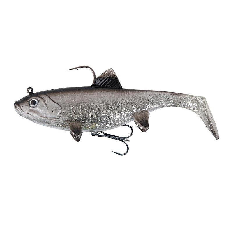 Fox Rage Replicant Wobble UV Silver BaitFish 7in 90g Pike Fishing Bait Soft Lure