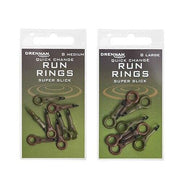 Drennan Quick Change Run Rings Medium or Large 8pcs Fishing Terminal Tackle