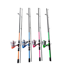 Load image into Gallery viewer, DAM Vibe 6ft Rod &amp; Reel Spin Combo 8lb Line Starter Set Kids Fishing 4 COLOURS
