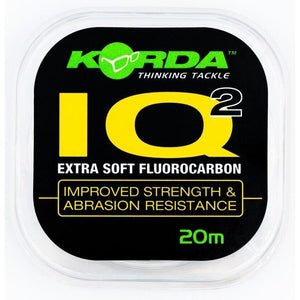 Korda IQ2 Fluorocarbon Hook Link 20m Spool Extra Soft Carp Fishing Line