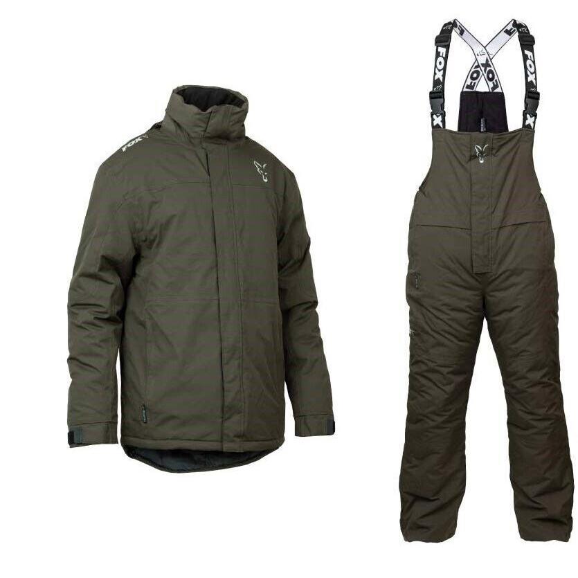 Fox 2 Piece Winter Suit Khaki Insulated S - 4XL Carp Fishing Clothing