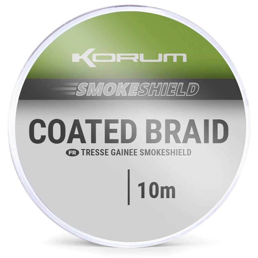 Korum Smokeshield Coated Braid Line 10m Spool Camo Fishing