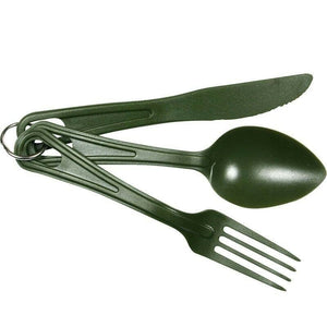 Webtex Lightweight Cutlery Set Spoon Fork & Knife Outdoor Camping Hiking